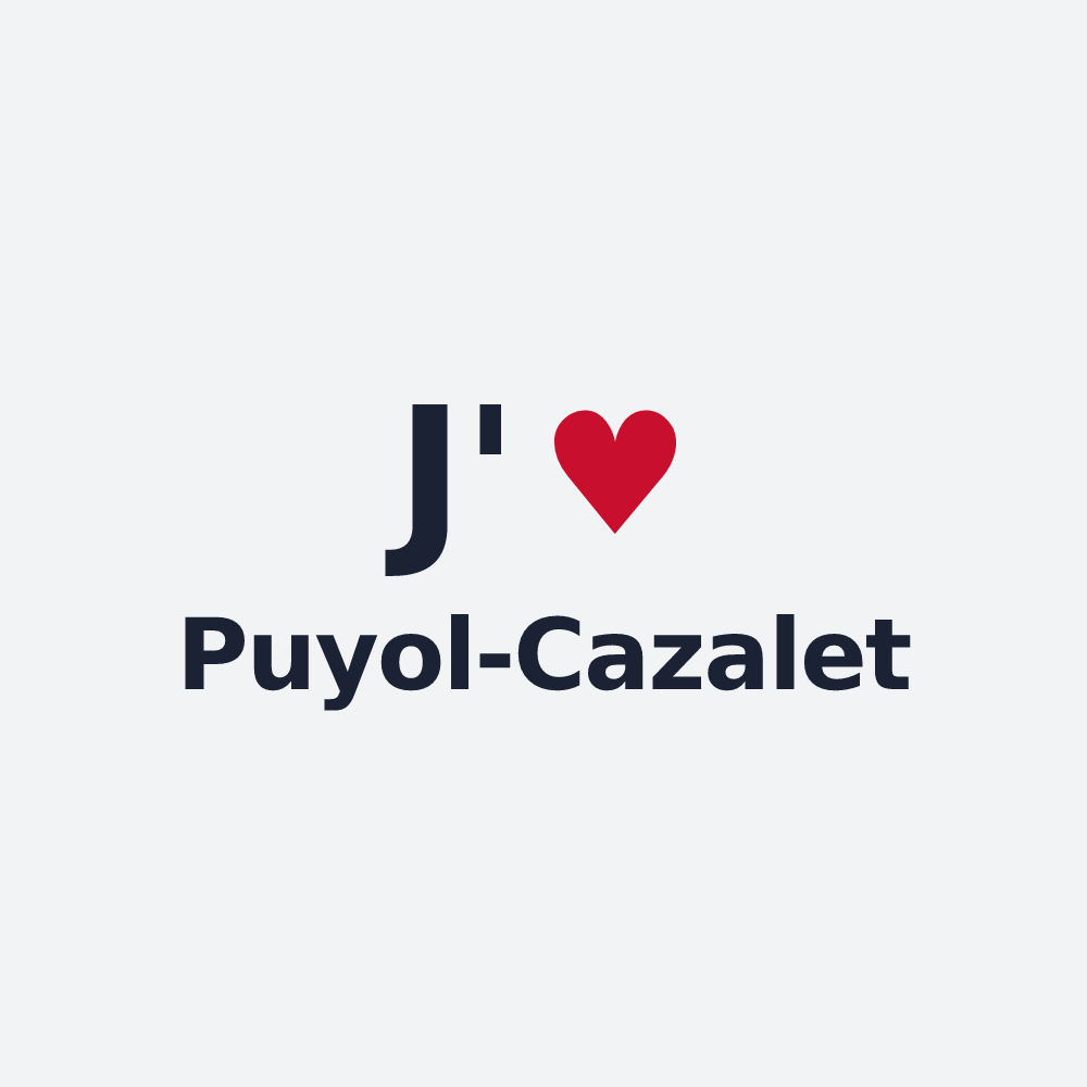 Poster personnalisé Puyol-Cazalet — design J'aime Puyol-Cazalet