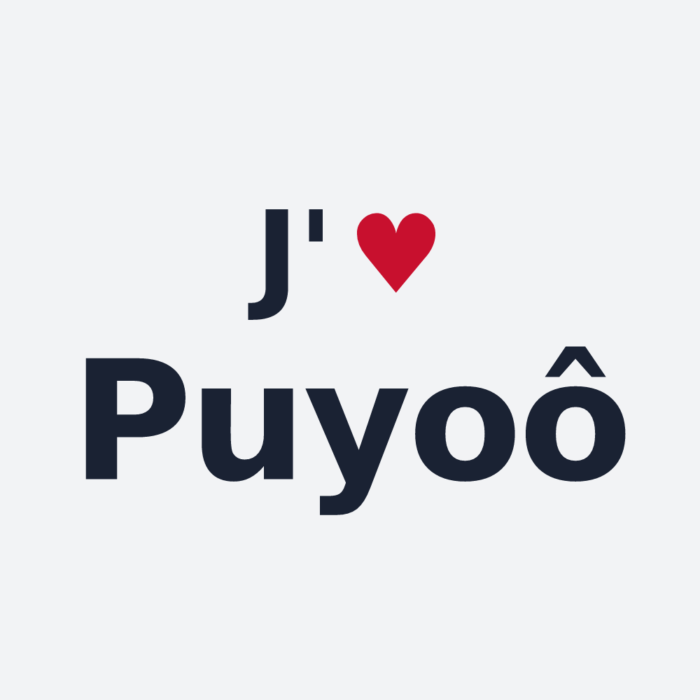 Poster personnalisé Puyoô — design J'aime Puyoô