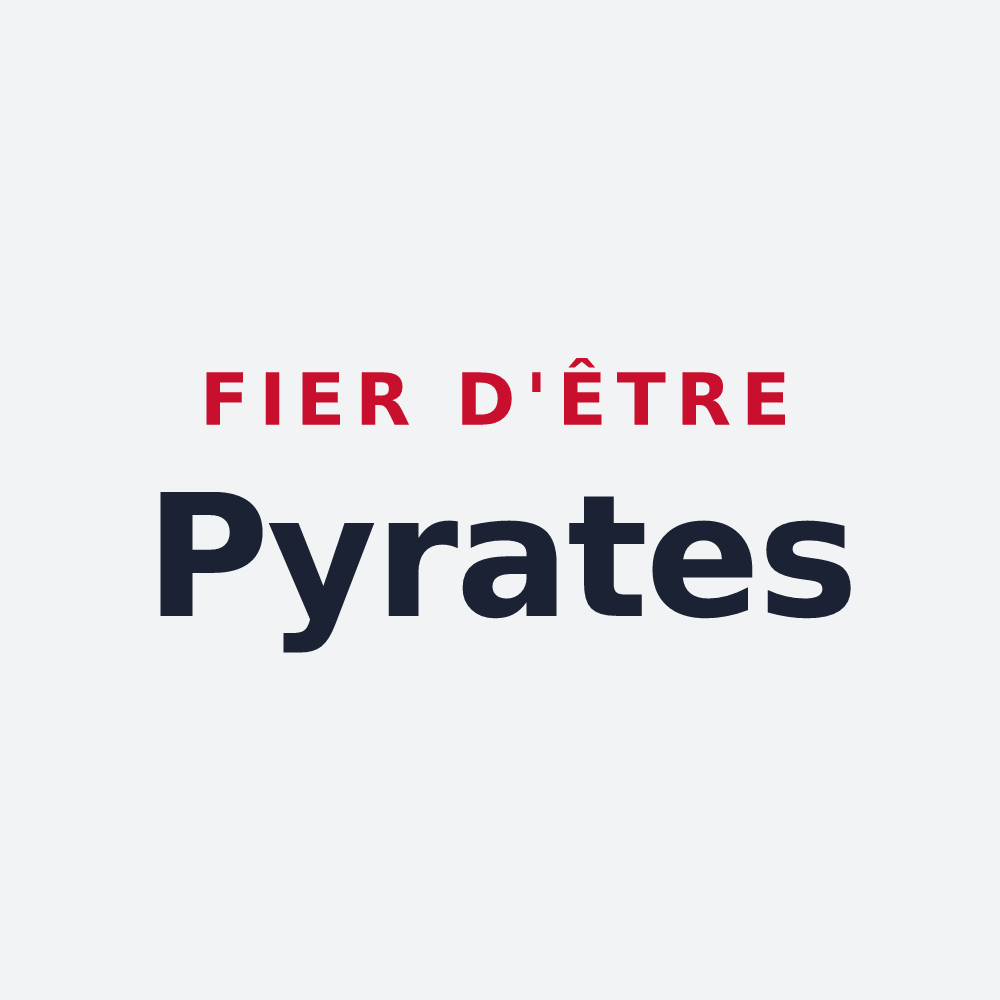 Poster « Fier d'être Pyrates » — design pour Puyravault