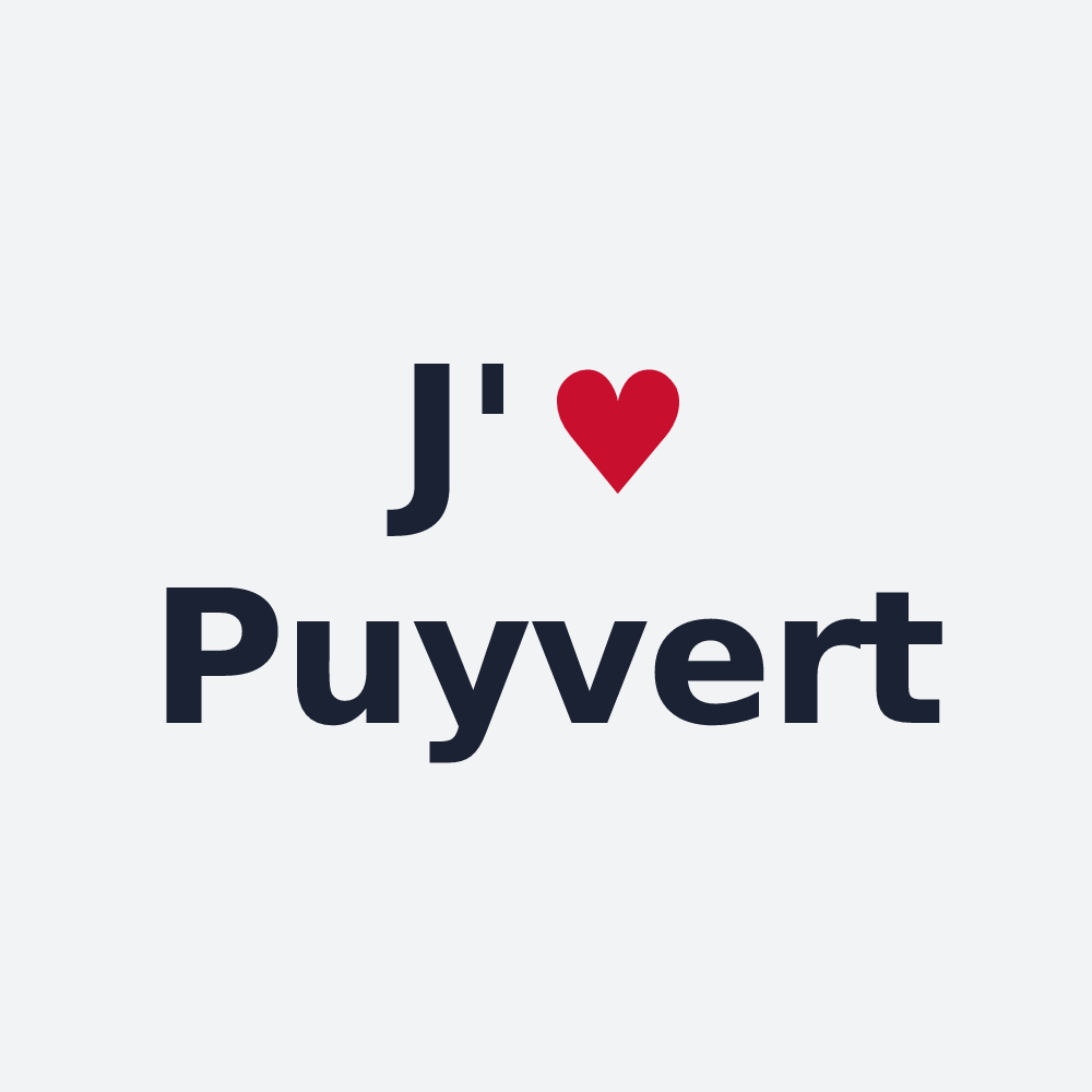 Poster personnalisé Puyvert — design J'aime Puyvert