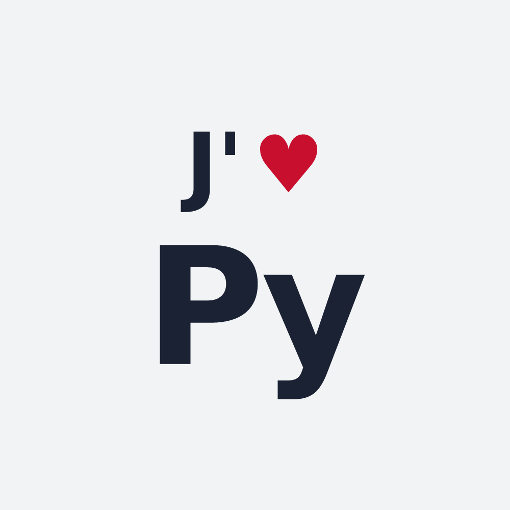 Poster personnalisé Py — design J'aime Py