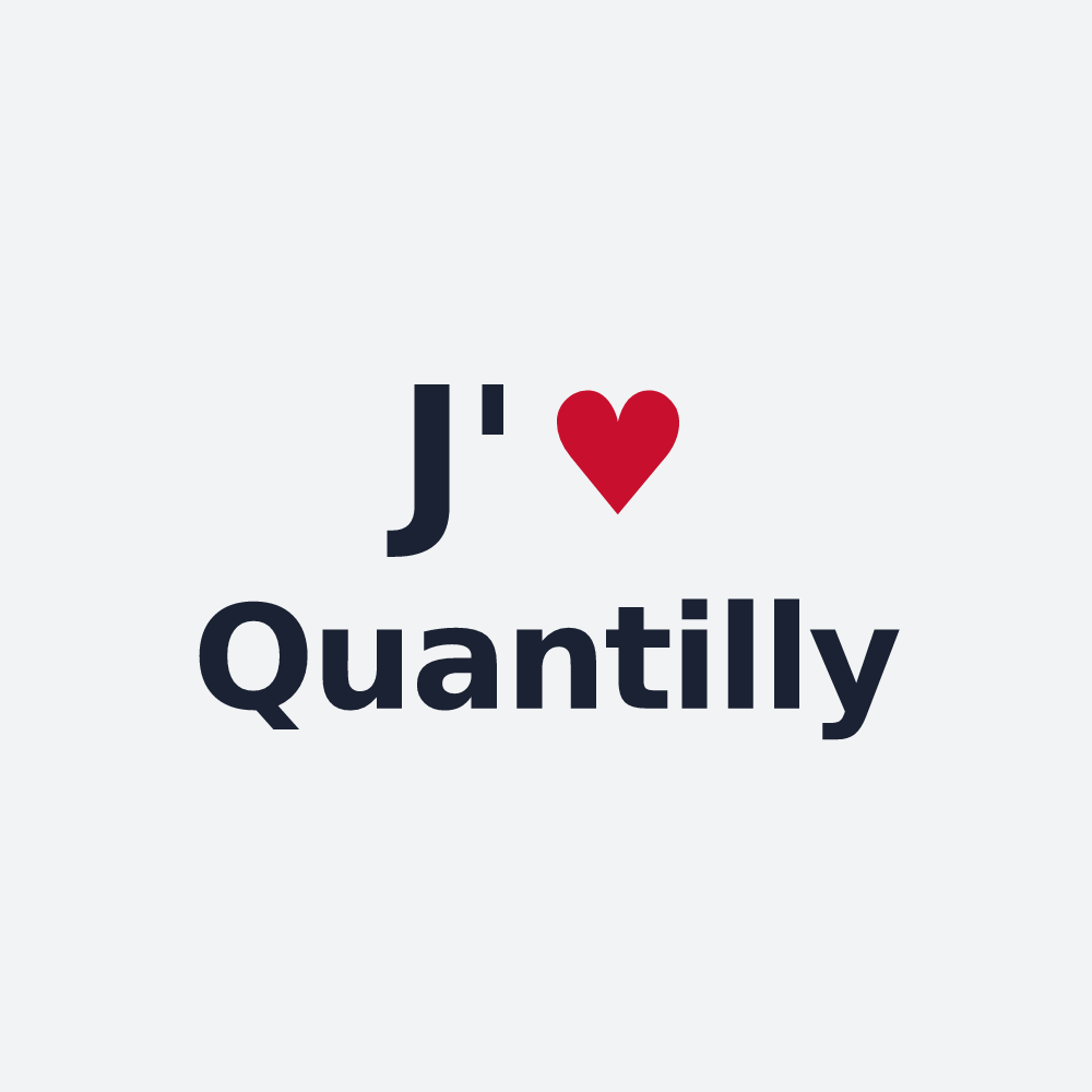 Poster personnalisé Quantilly — design J'aime Quantilly