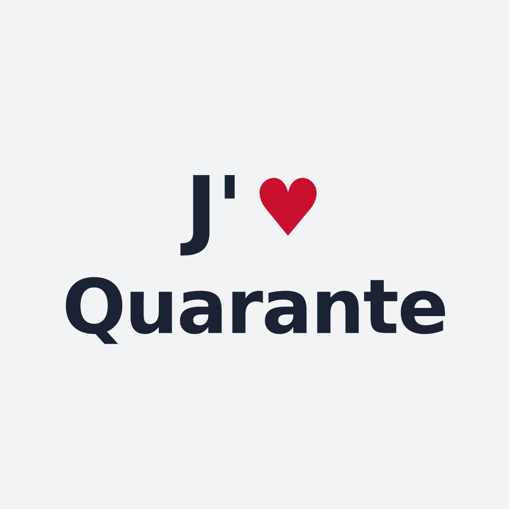 Poster personnalisé Quarante — design J'aime Quarante