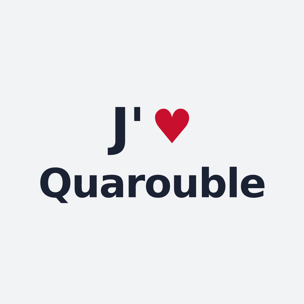Poster personnalisé Quarouble — design J'aime Quarouble