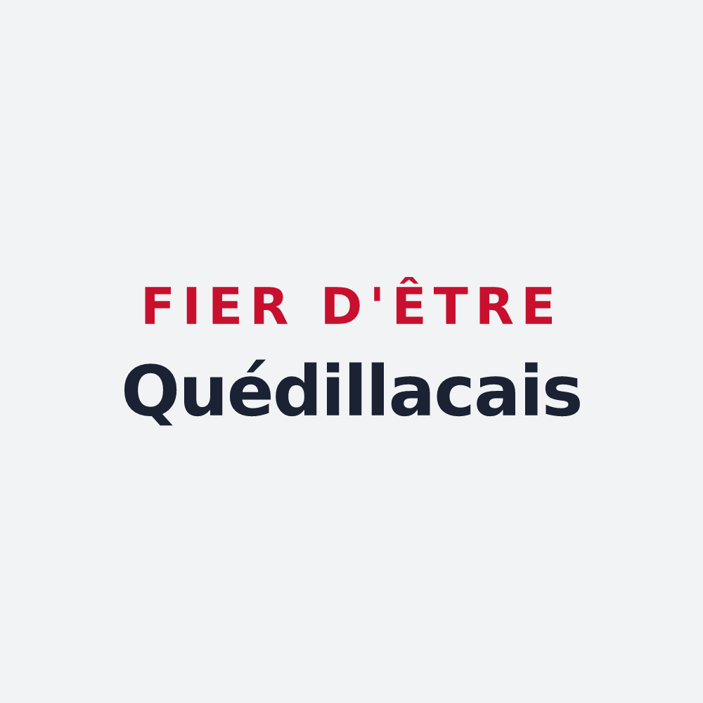 Poster « Fier d'être Quédillacais » — design pour Quédillac