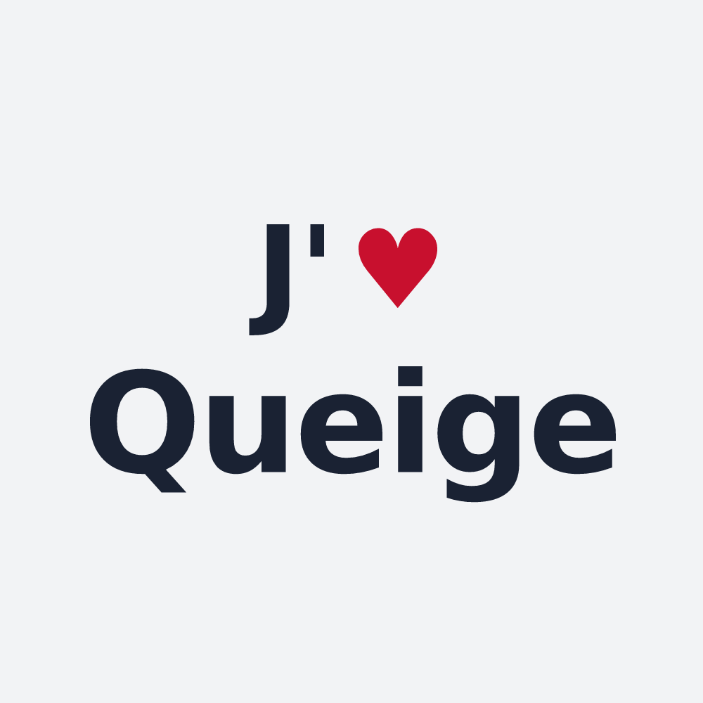 Poster personnalisé Queige — design J'aime Queige