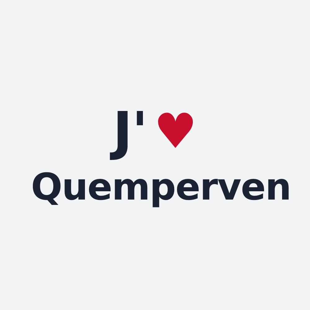Poster personnalisé Quemperven — design J'aime Quemperven