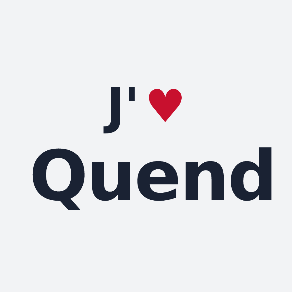 Poster personnalisé Quend — design J'aime Quend