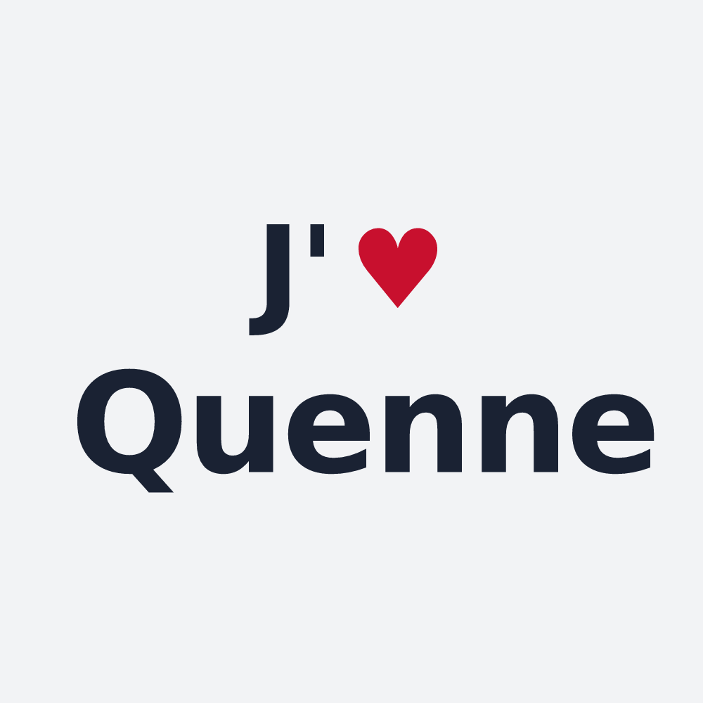 Poster personnalisé Quenne — design J'aime Quenne