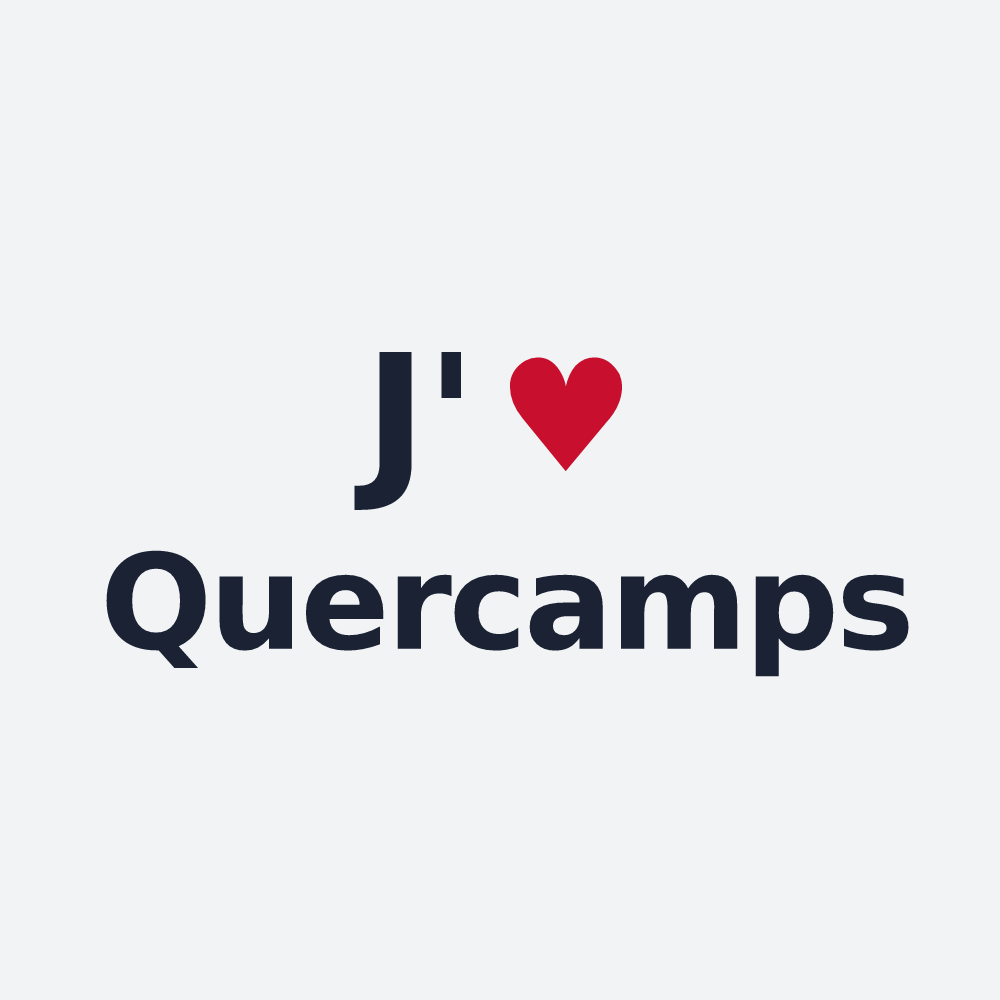 Poster personnalisé Quercamps — design J'aime Quercamps