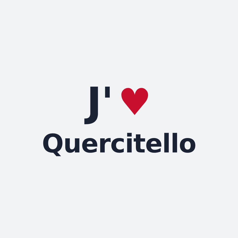 Poster personnalisé Quercitello — design J'aime Quercitello