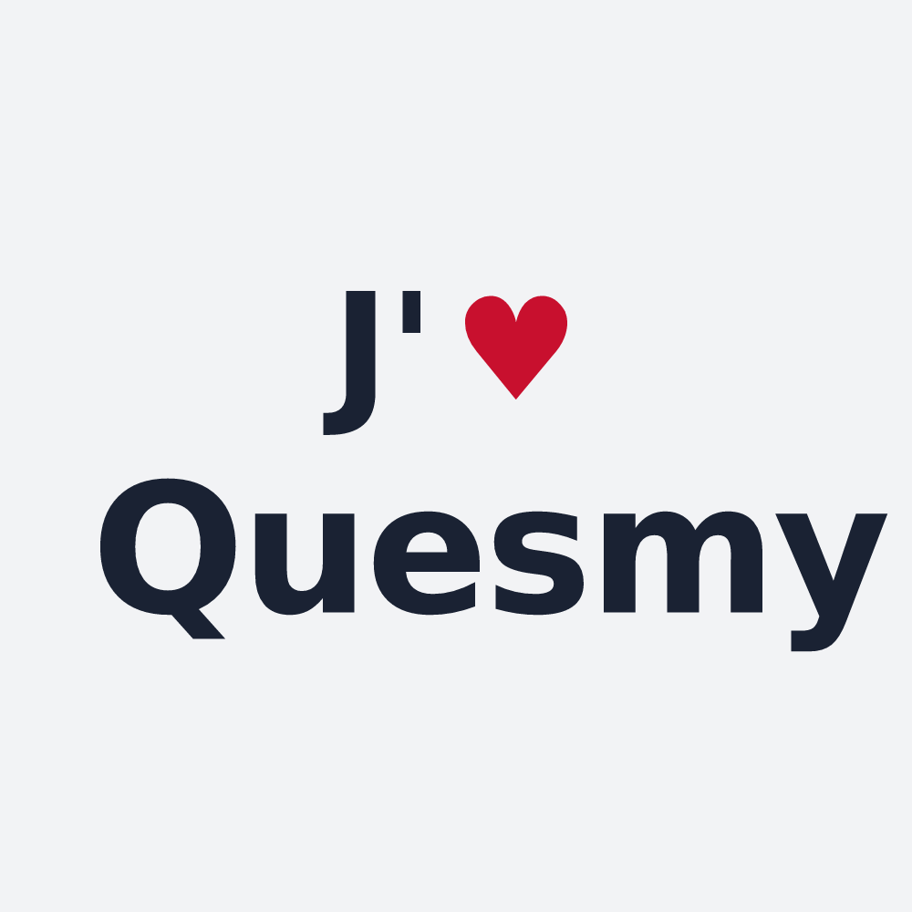 Poster personnalisé Quesmy — design J'aime Quesmy