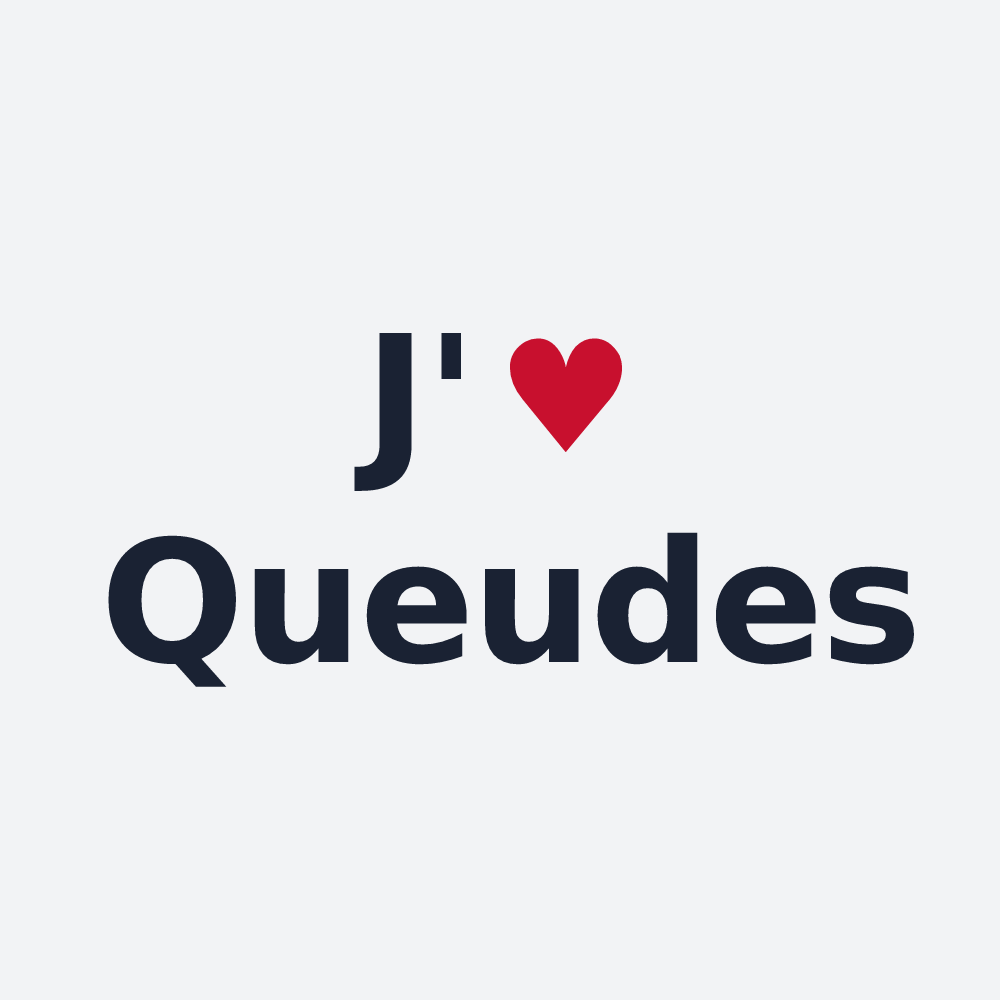 Poster personnalisé Queudes — design J'aime Queudes
