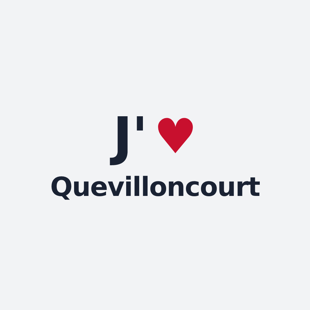 Poster personnalisé Quevilloncourt — design J'aime Quevilloncourt