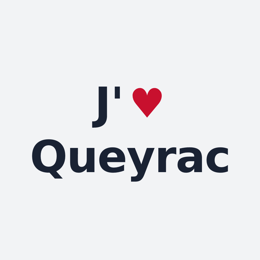 Poster personnalisé Queyrac — design J'aime Queyrac