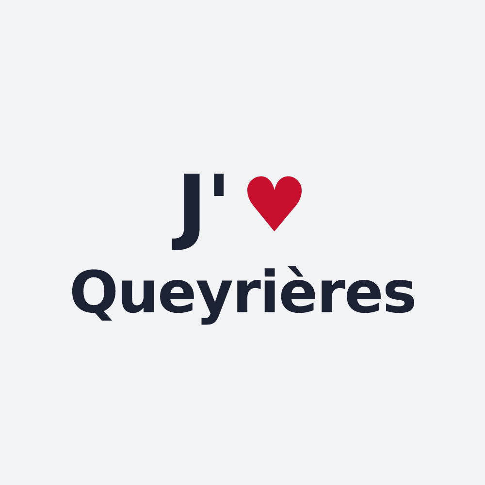 Poster personnalisé Queyrières — design J'aime Queyrières
