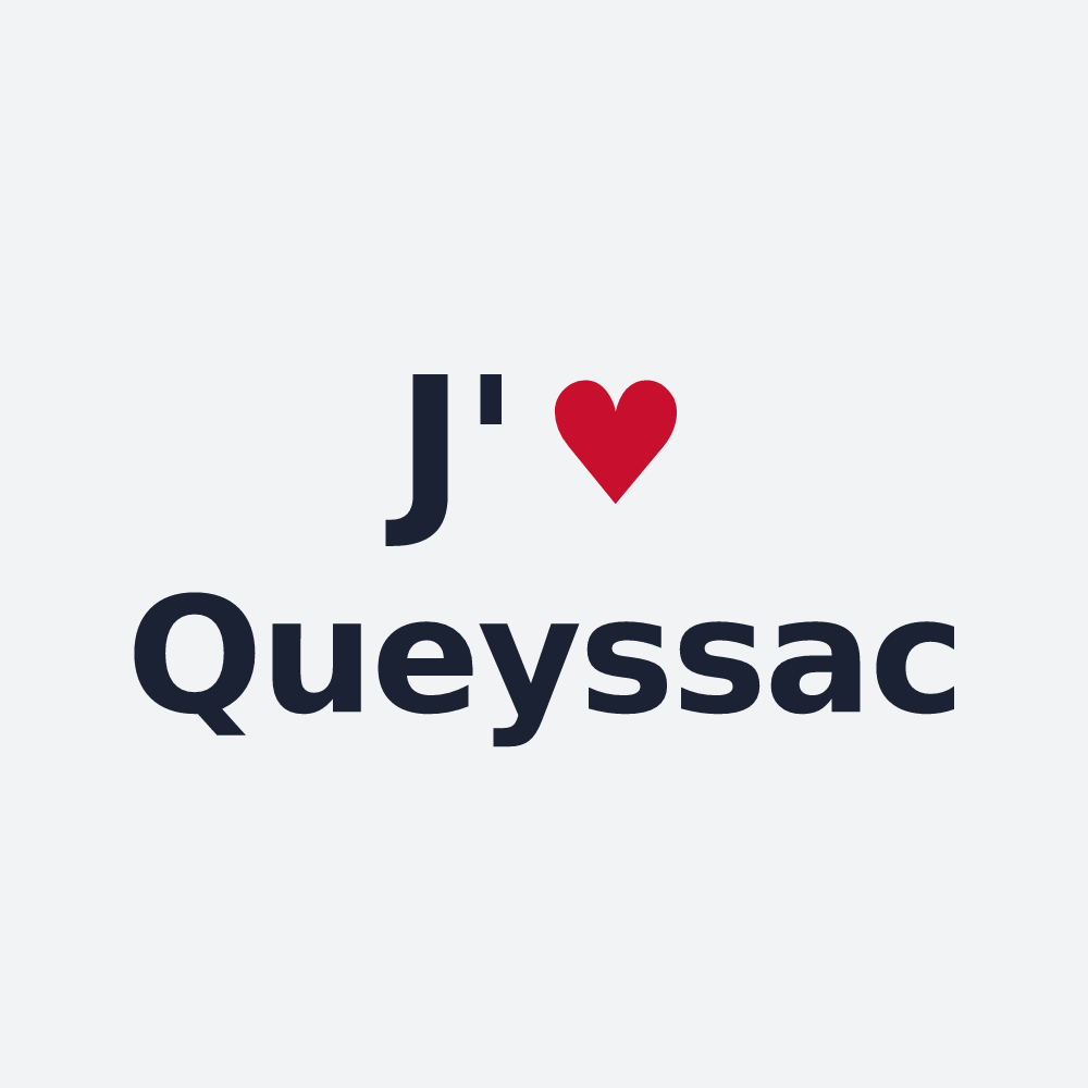 Poster personnalisé Queyssac — design J'aime Queyssac