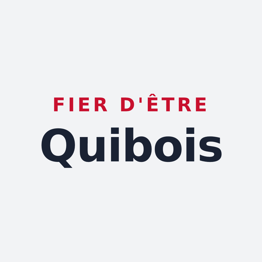 Poster « Fier d'être Quibois » — design pour Quibou