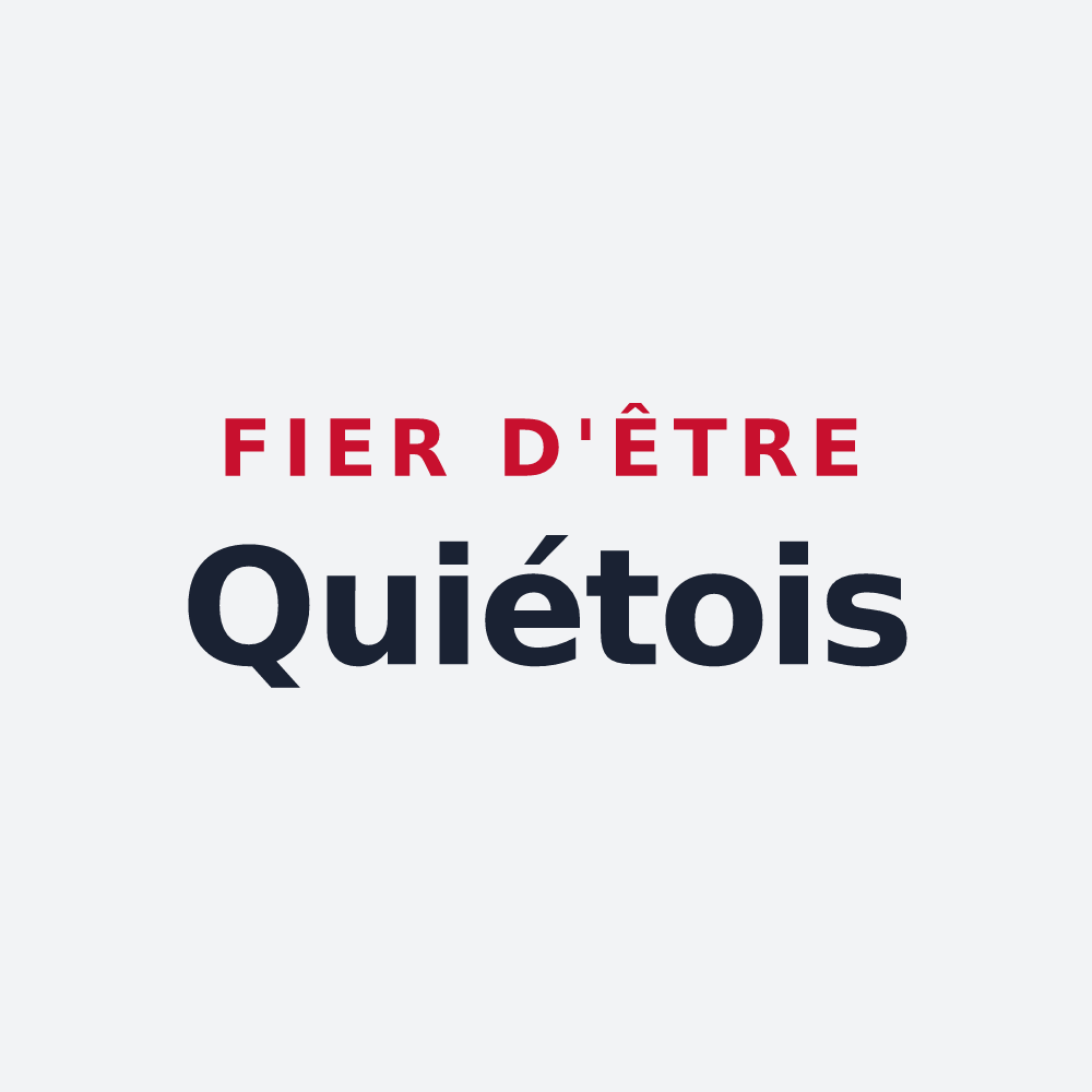 Poster « Fier d'être Quiétois » — design pour Quié