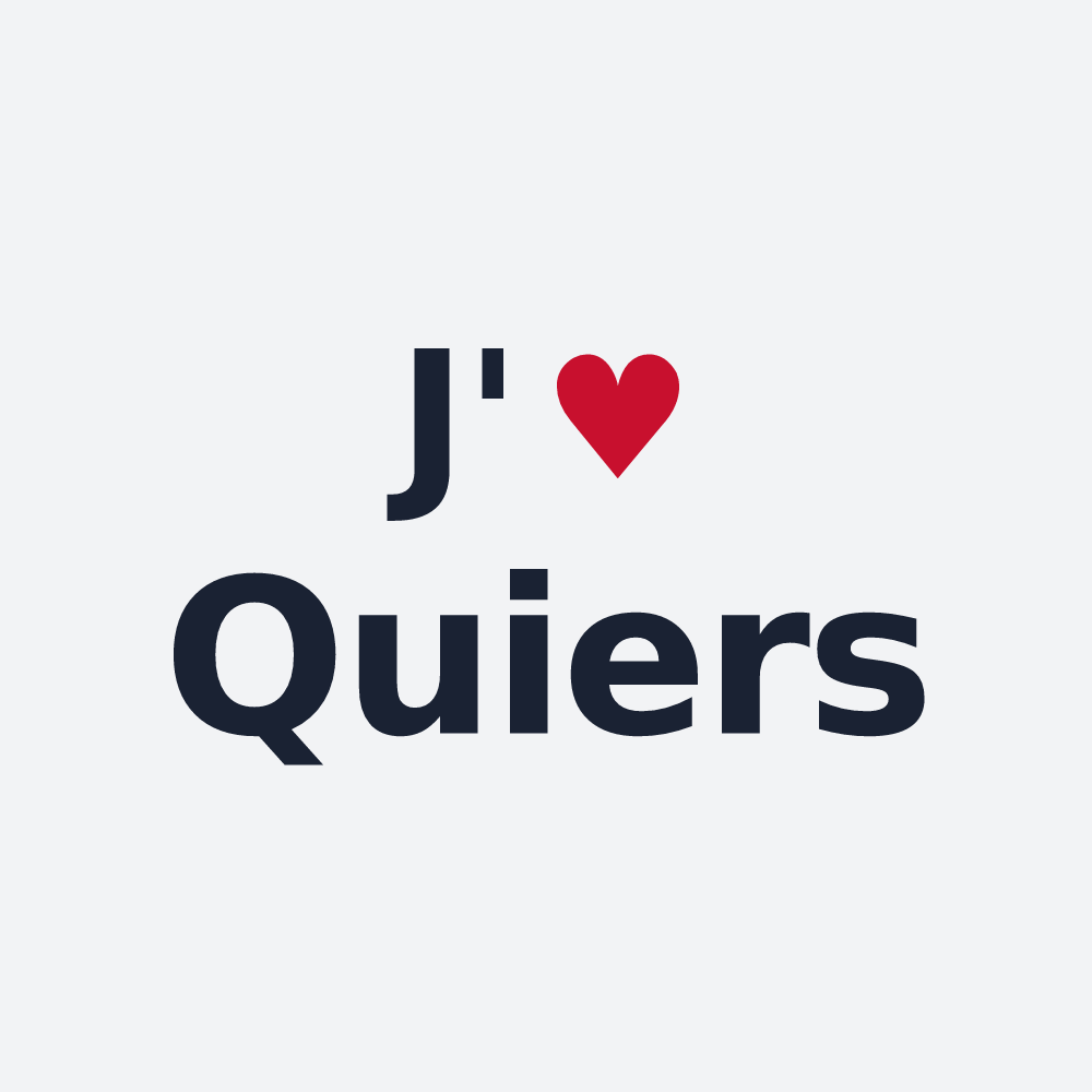 Poster personnalisé Quiers — design J'aime Quiers