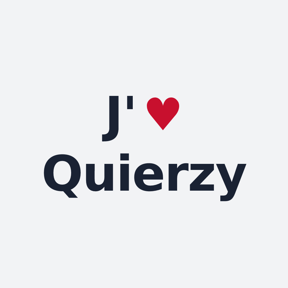 Poster personnalisé Quierzy — design J'aime Quierzy