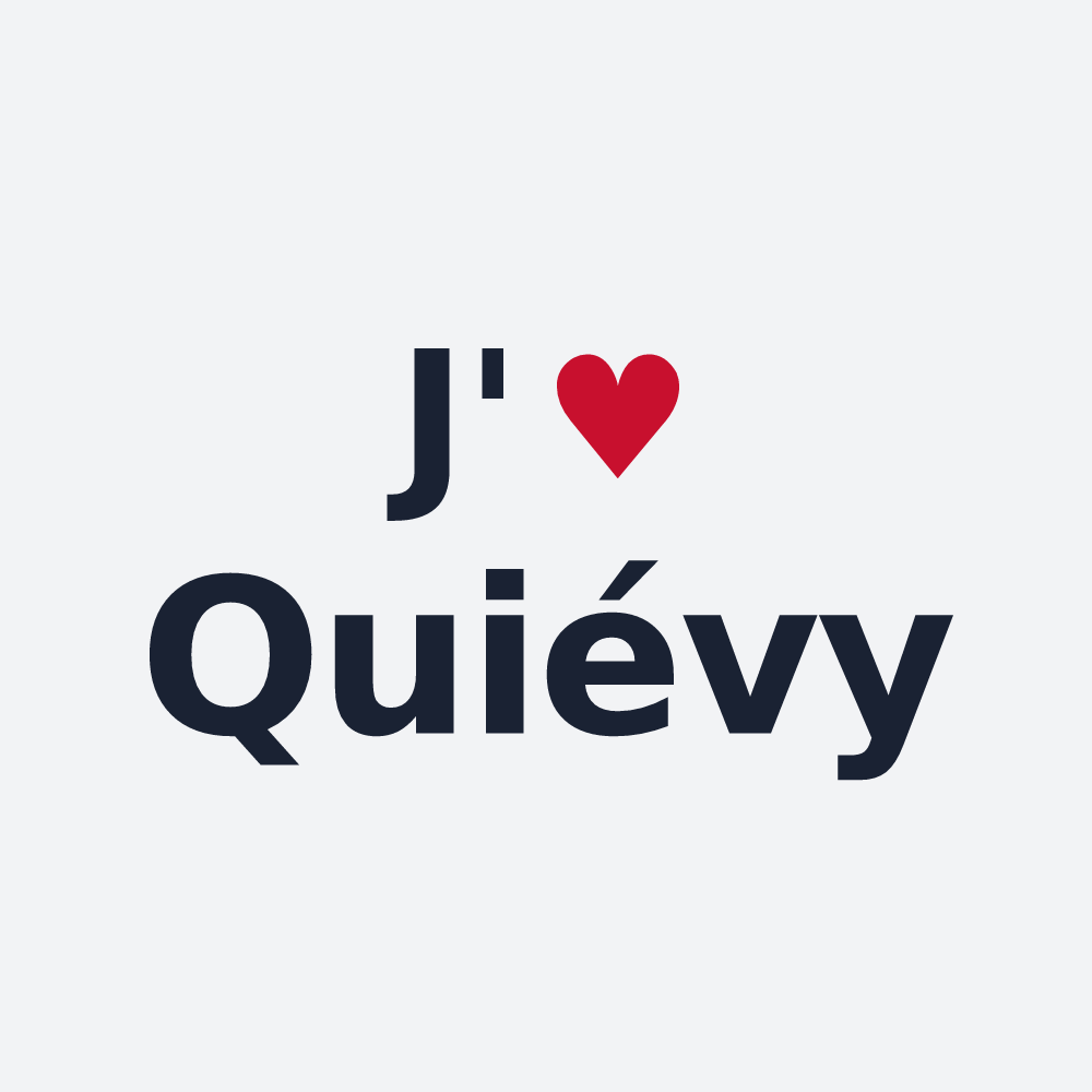 Poster personnalisé Quiévy — design J'aime Quiévy
