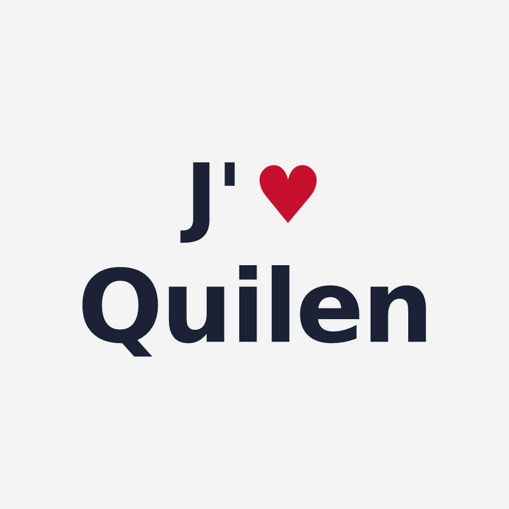 Poster personnalisé Quilen — design J'aime Quilen