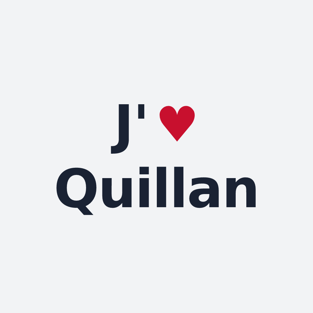 Poster personnalisé Quillan — design J'aime Quillan