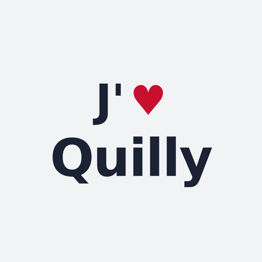 Poster personnalisé Quilly — design J'aime Quilly