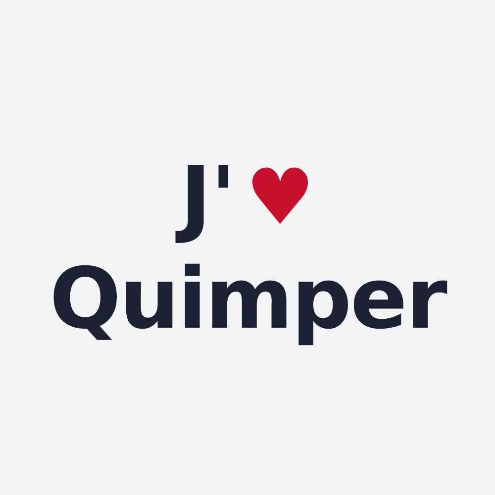 Poster personnalisé Quimper — design J'aime Quimper