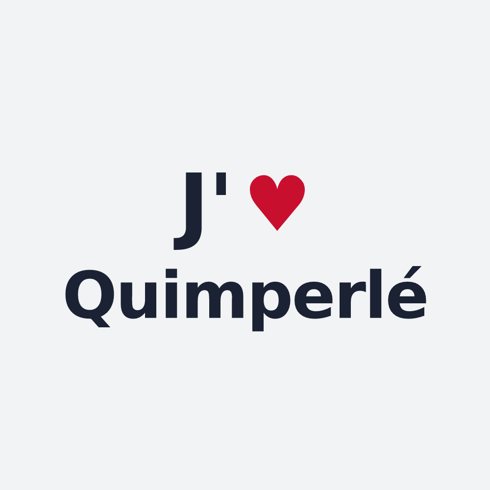 Poster personnalisé Quimperlé — design J'aime Quimperlé