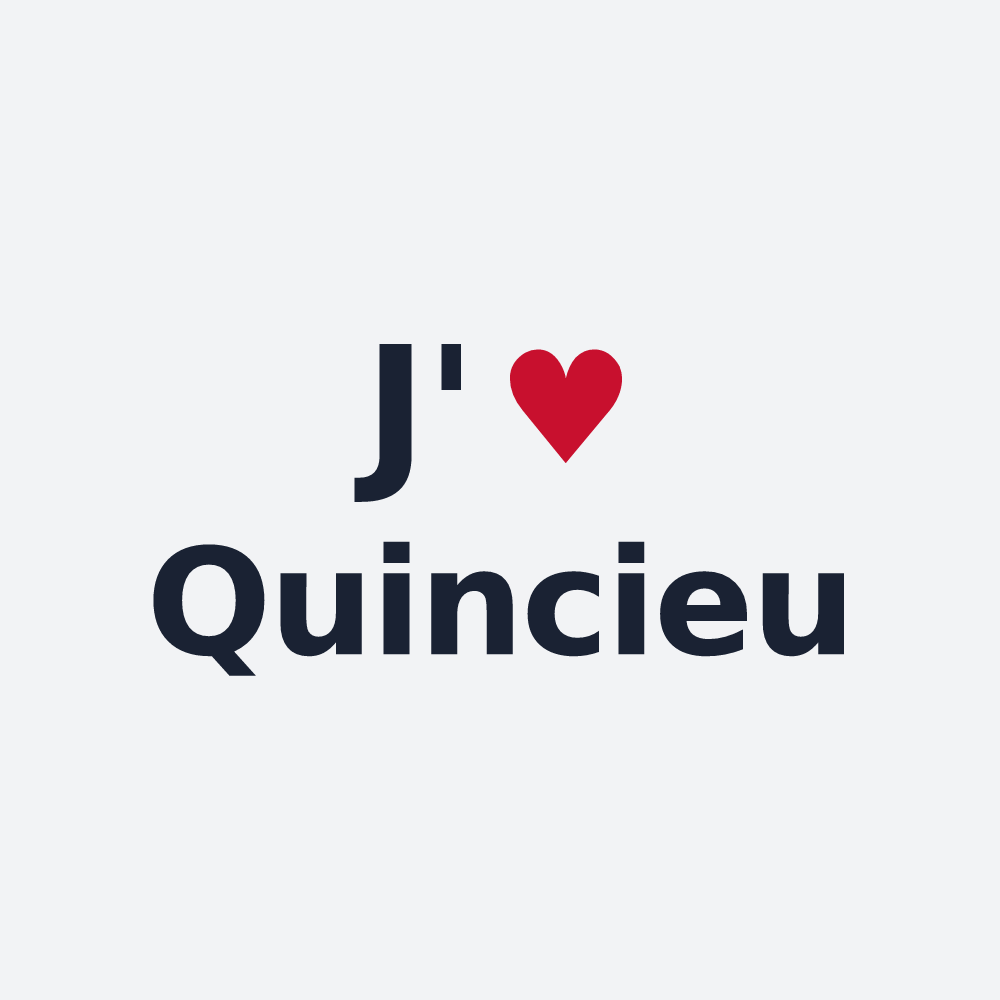 Poster personnalisé Quincieu — design J'aime Quincieu