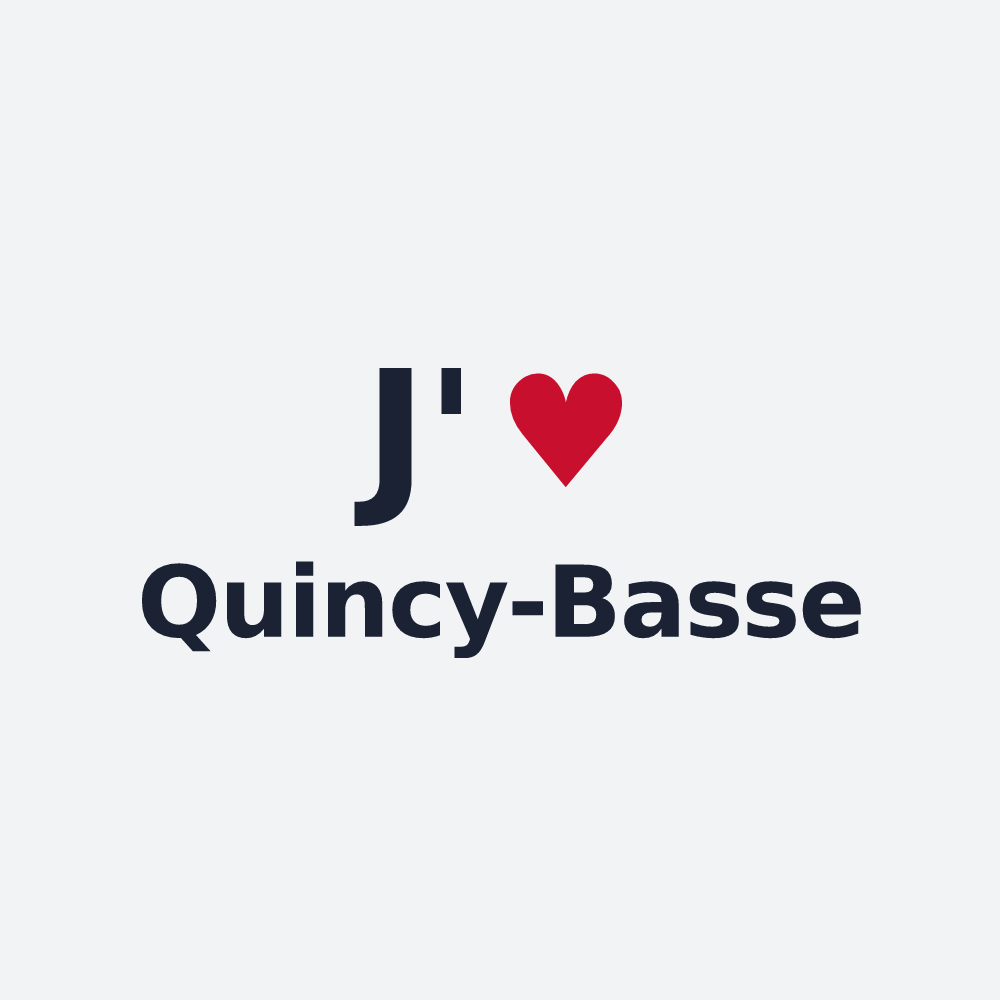 Poster personnalisé Quincy-Basse — design J'aime Quincy-Basse