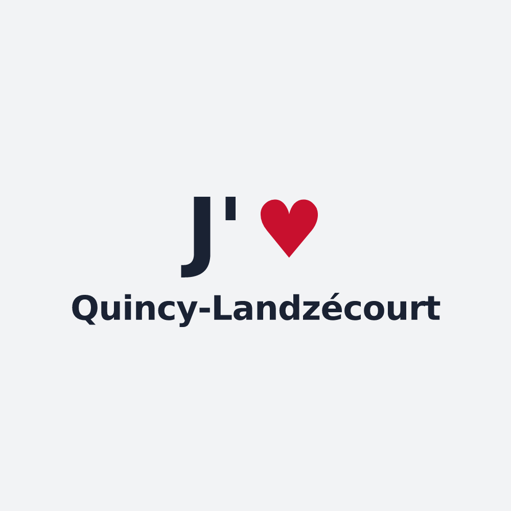 Poster personnalisé Quincy-Landzécourt — design J'aime Quincy-Landzécourt