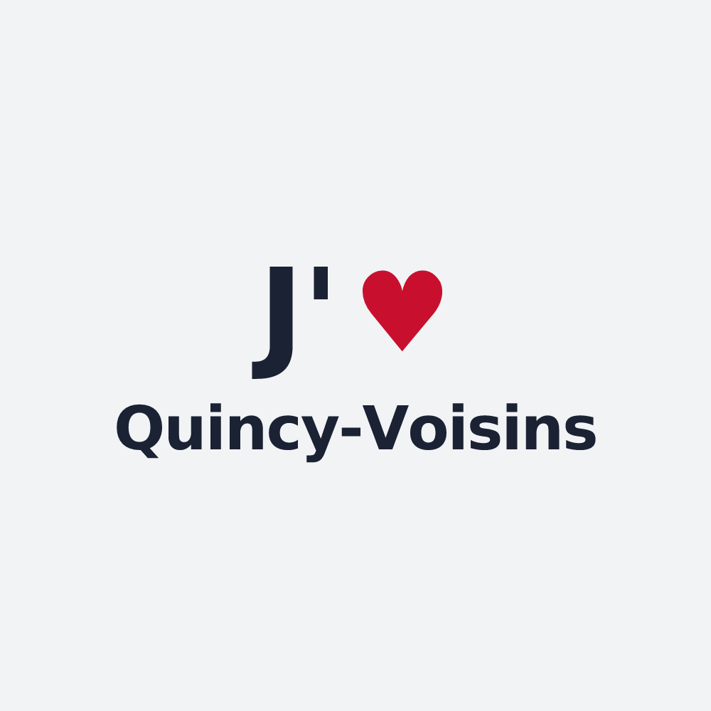 Poster personnalisé Quincy-Voisins — design « J'aime Quincy-Voisins » imprimé sur le poster