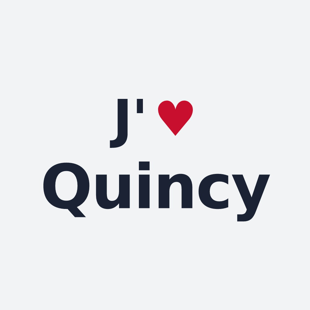 Poster personnalisé Quincy — design J'aime Quincy