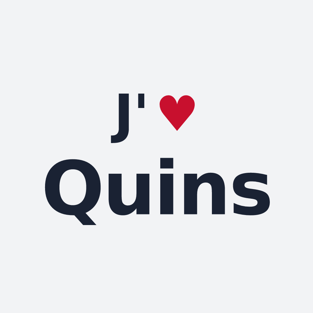Poster personnalisé Quins — design J'aime Quins
