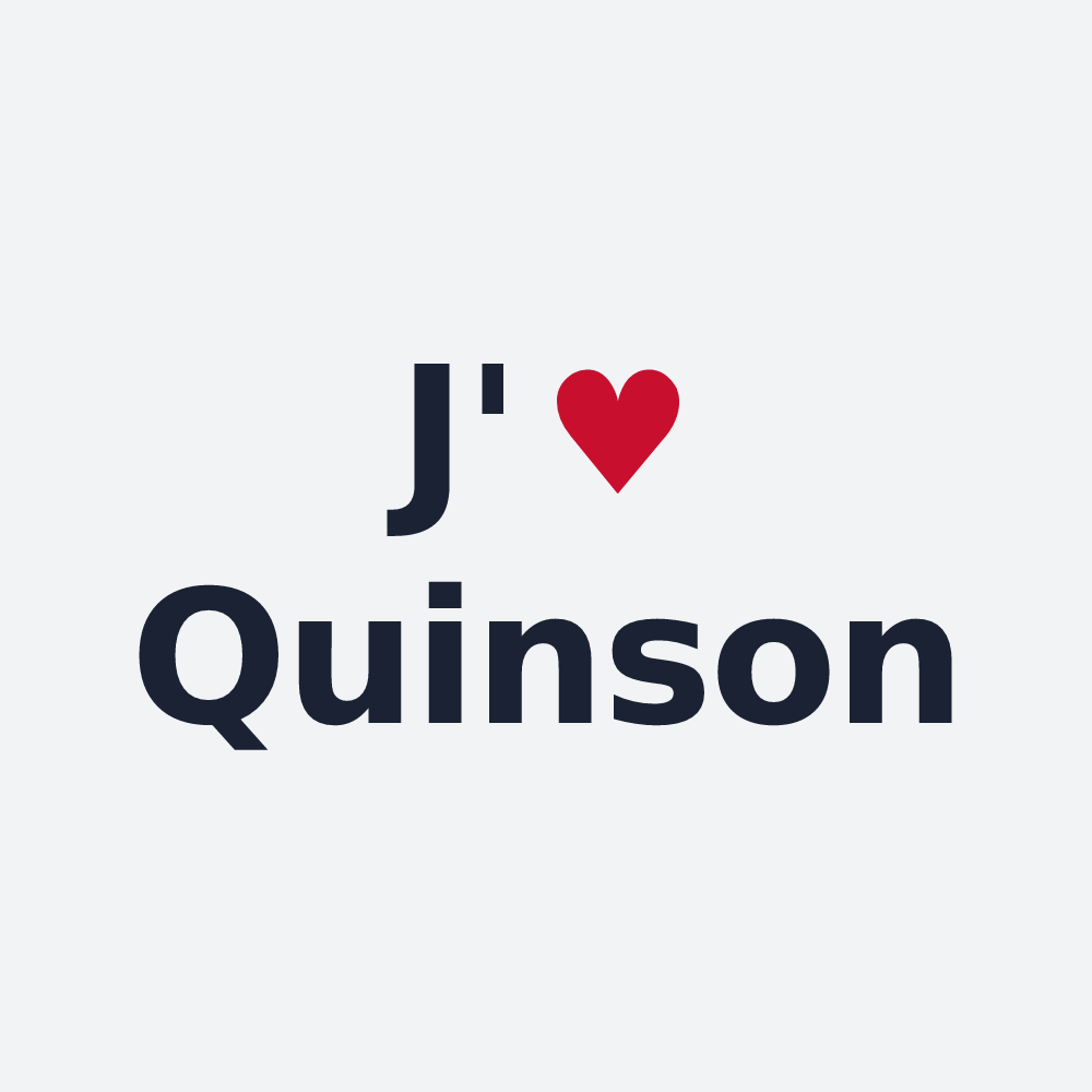 Poster personnalisé Quinson — design J'aime Quinson