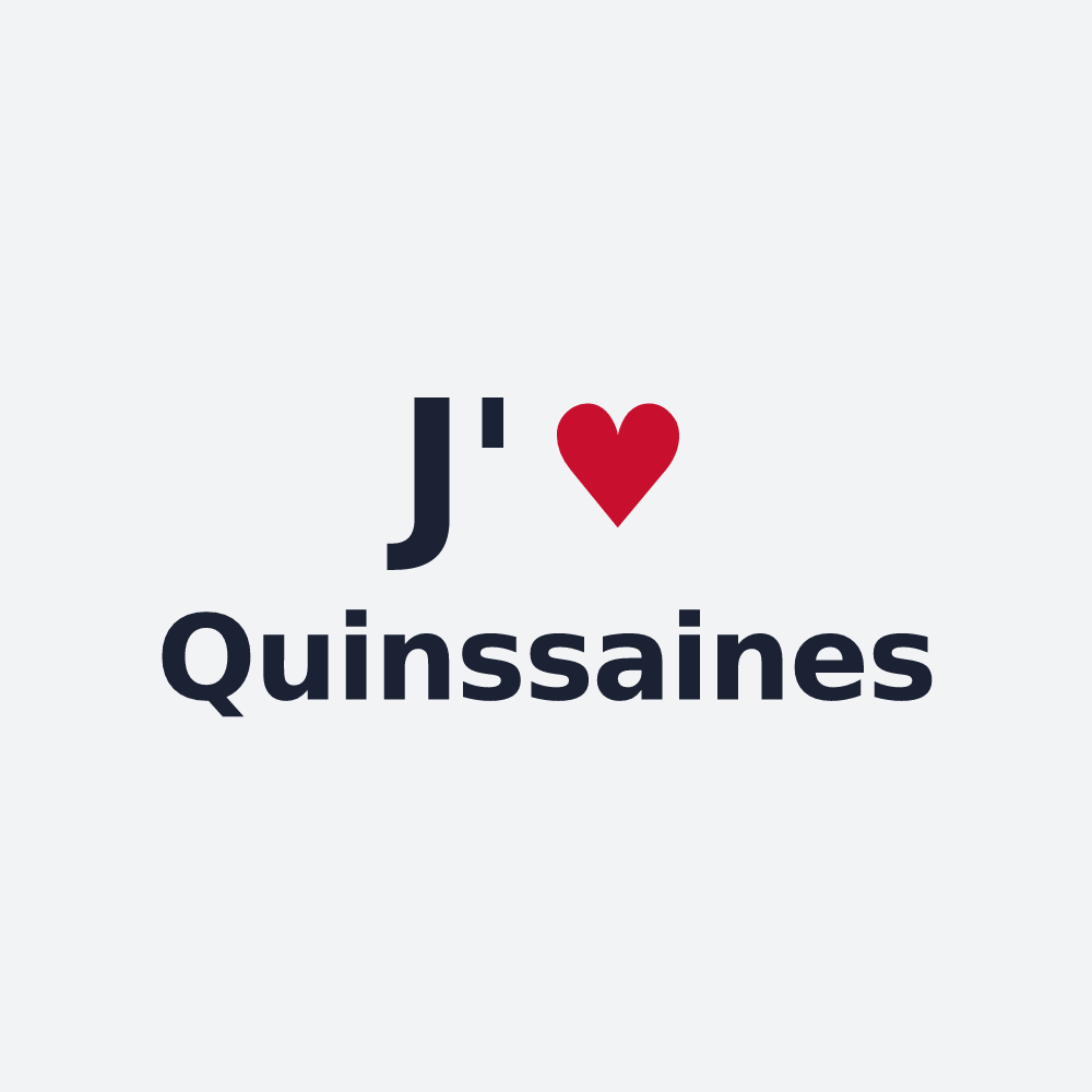 Poster personnalisé Quinssaines — design J'aime Quinssaines