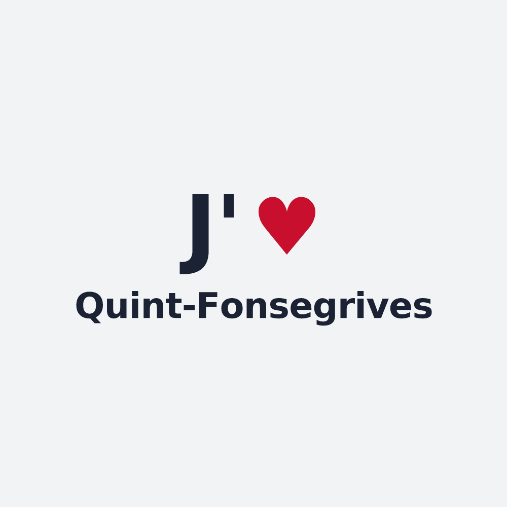 Poster personnalisé Quint-Fonsegrives — design « J'aime Quint-Fonsegrives » imprimé sur le poster