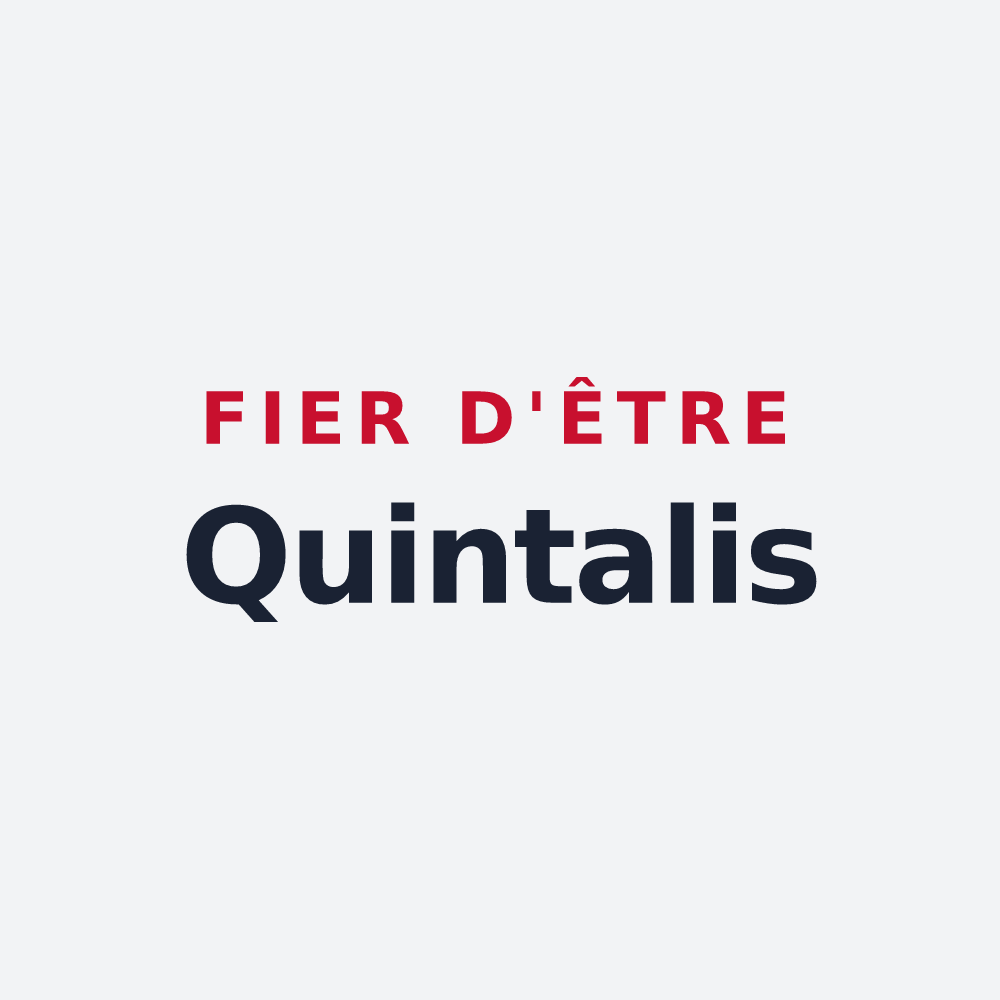 Poster « Fier d'être Quintalis » — design pour Quintal
