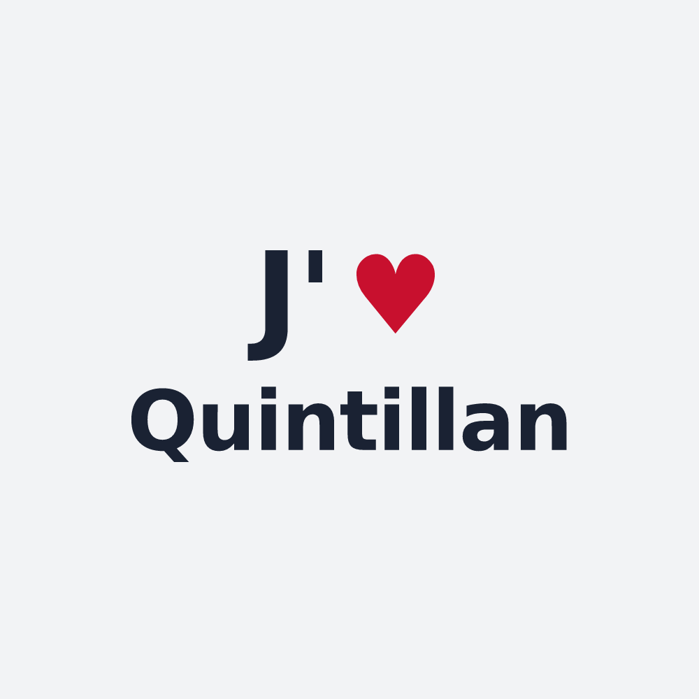 Poster personnalisé Quintillan — design J'aime Quintillan
