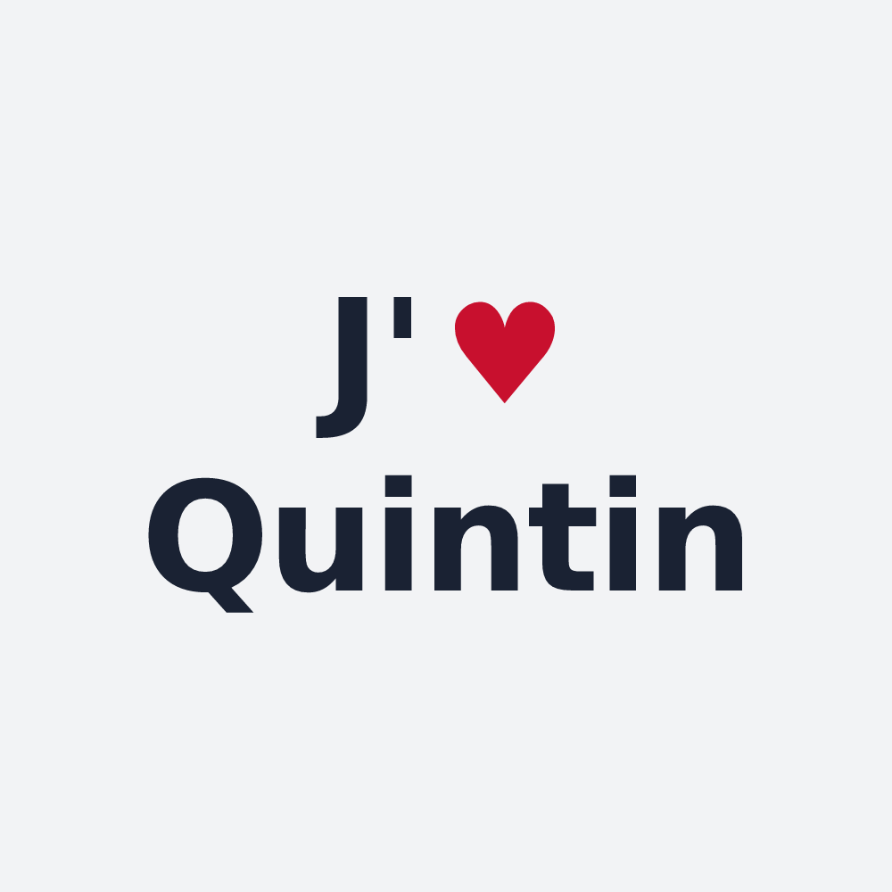 Poster personnalisé Quintin — design J'aime Quintin