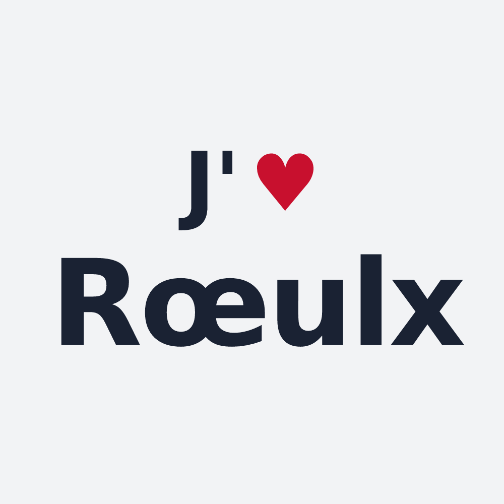 Poster personnalisé Rœulx — design J'aime Rœulx