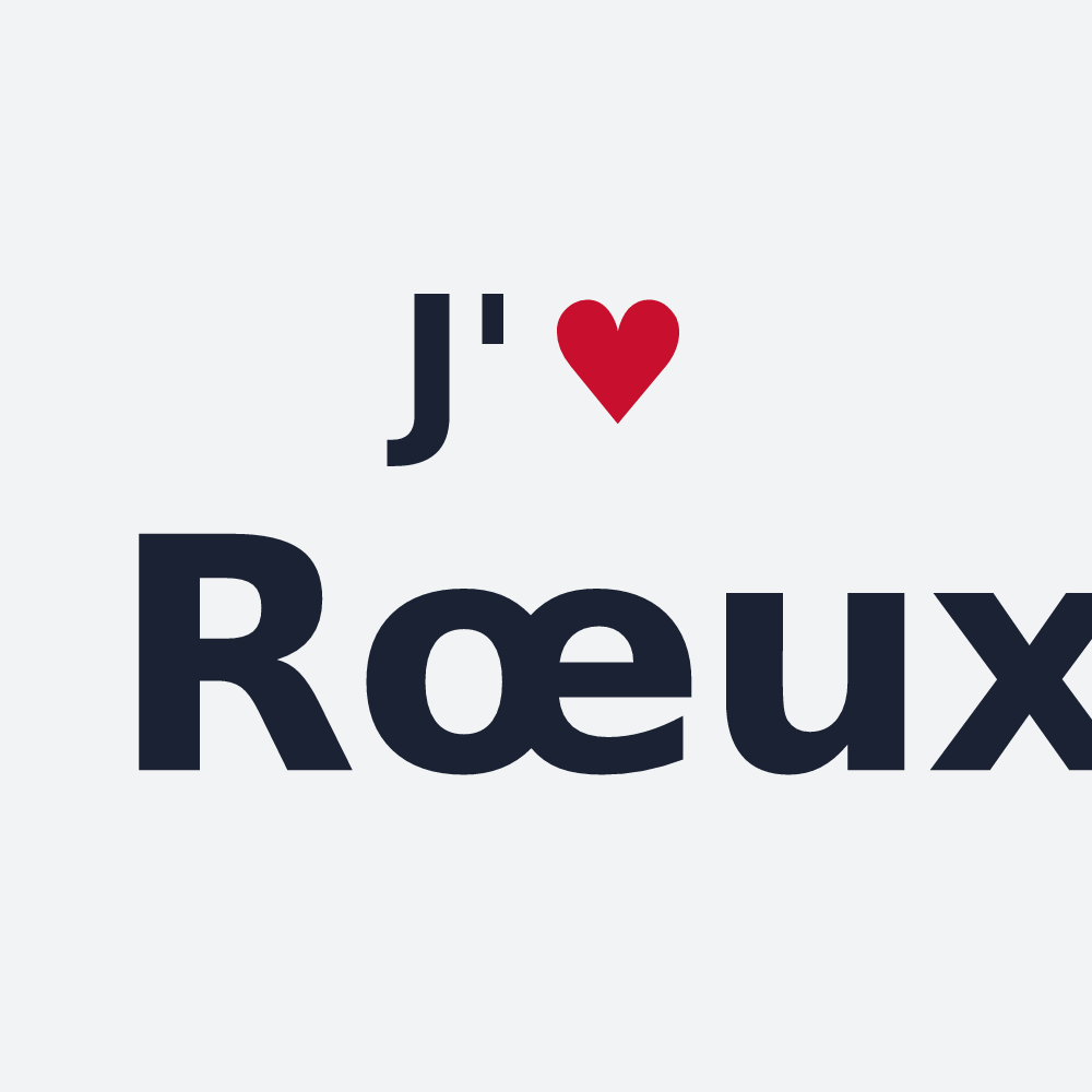 Poster personnalisé Rœux — design J'aime Rœux