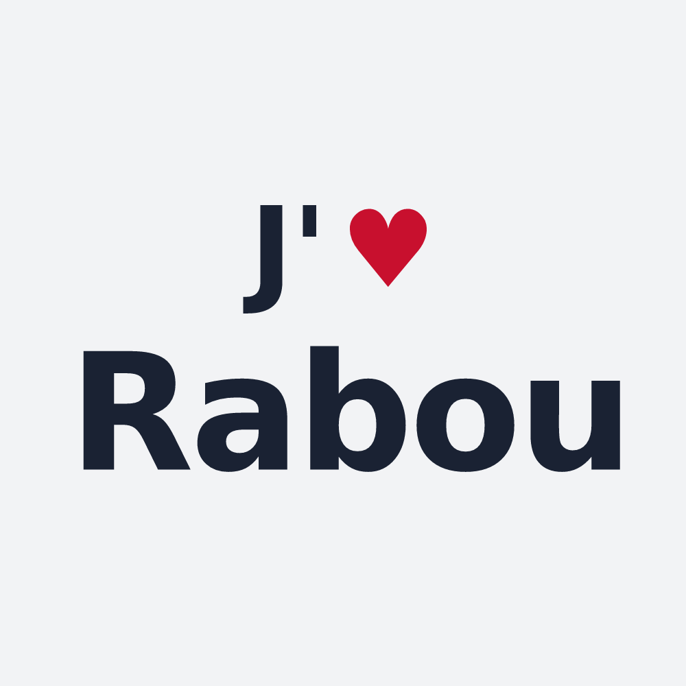 Poster personnalisé Rabou — design J'aime Rabou