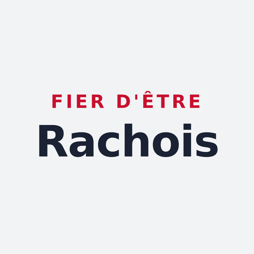 Poster « Fier d'être Rachois » — design pour Râches
