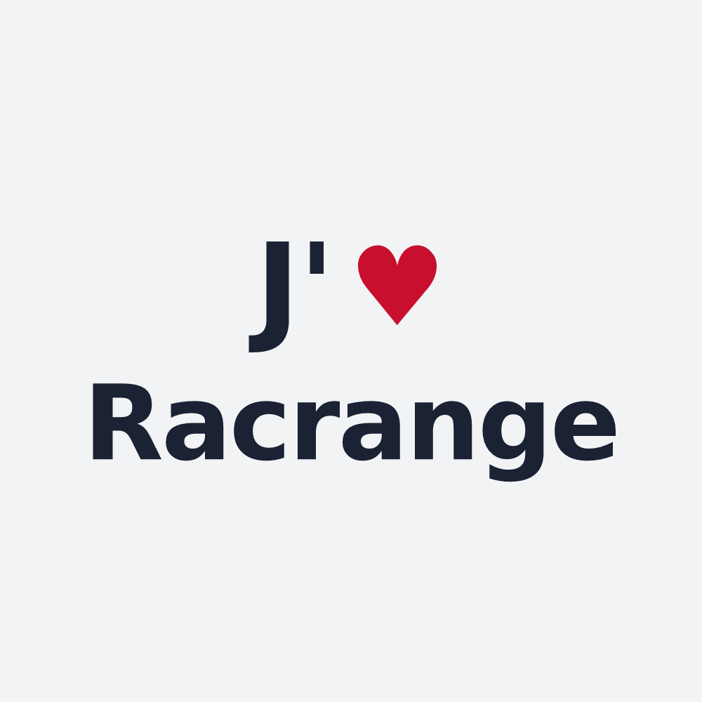 Poster personnalisé Racrange — design J'aime Racrange