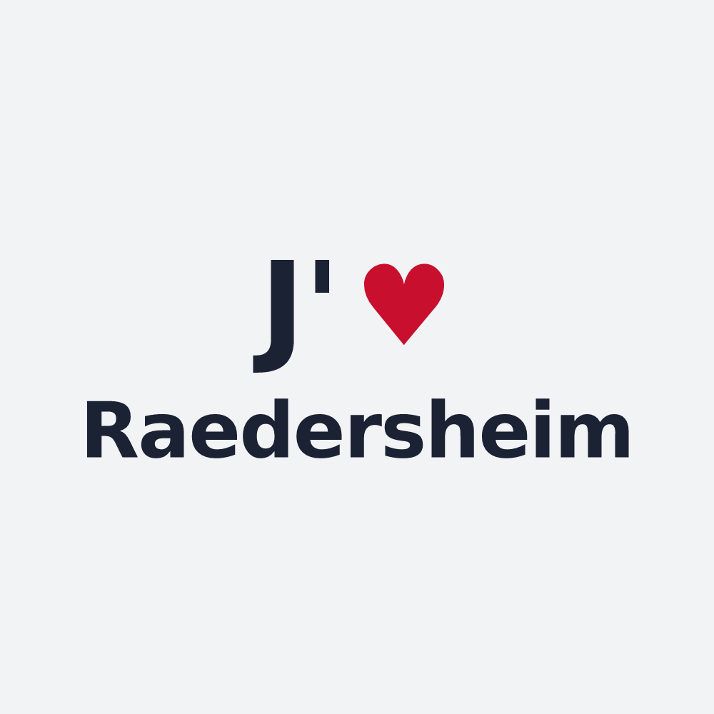 Poster personnalisé Raedersheim — design « J'aime Raedersheim » imprimé sur le poster