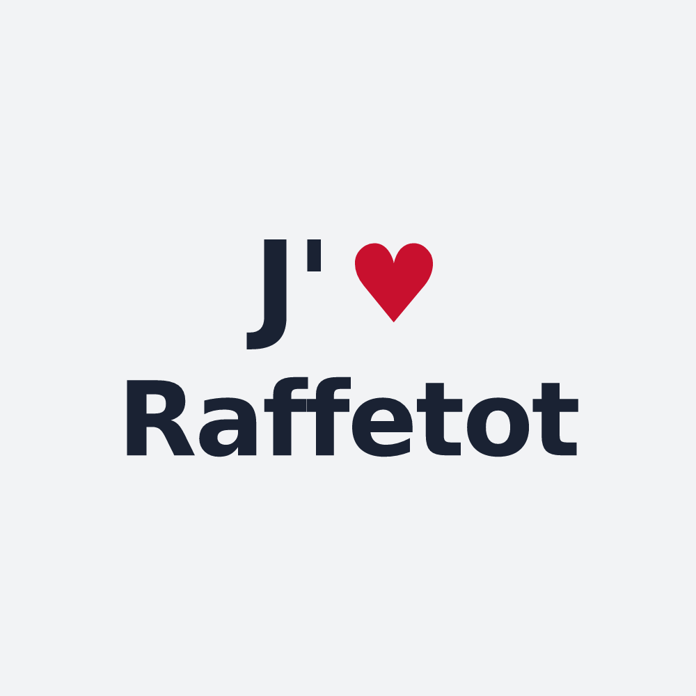 Poster personnalisé Raffetot — design J'aime Raffetot
